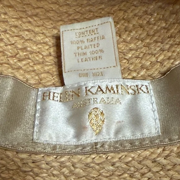 Helen Kaminski Belen rafia and leather cowgirl Hat, one size, like new! - Picture 6 of 12